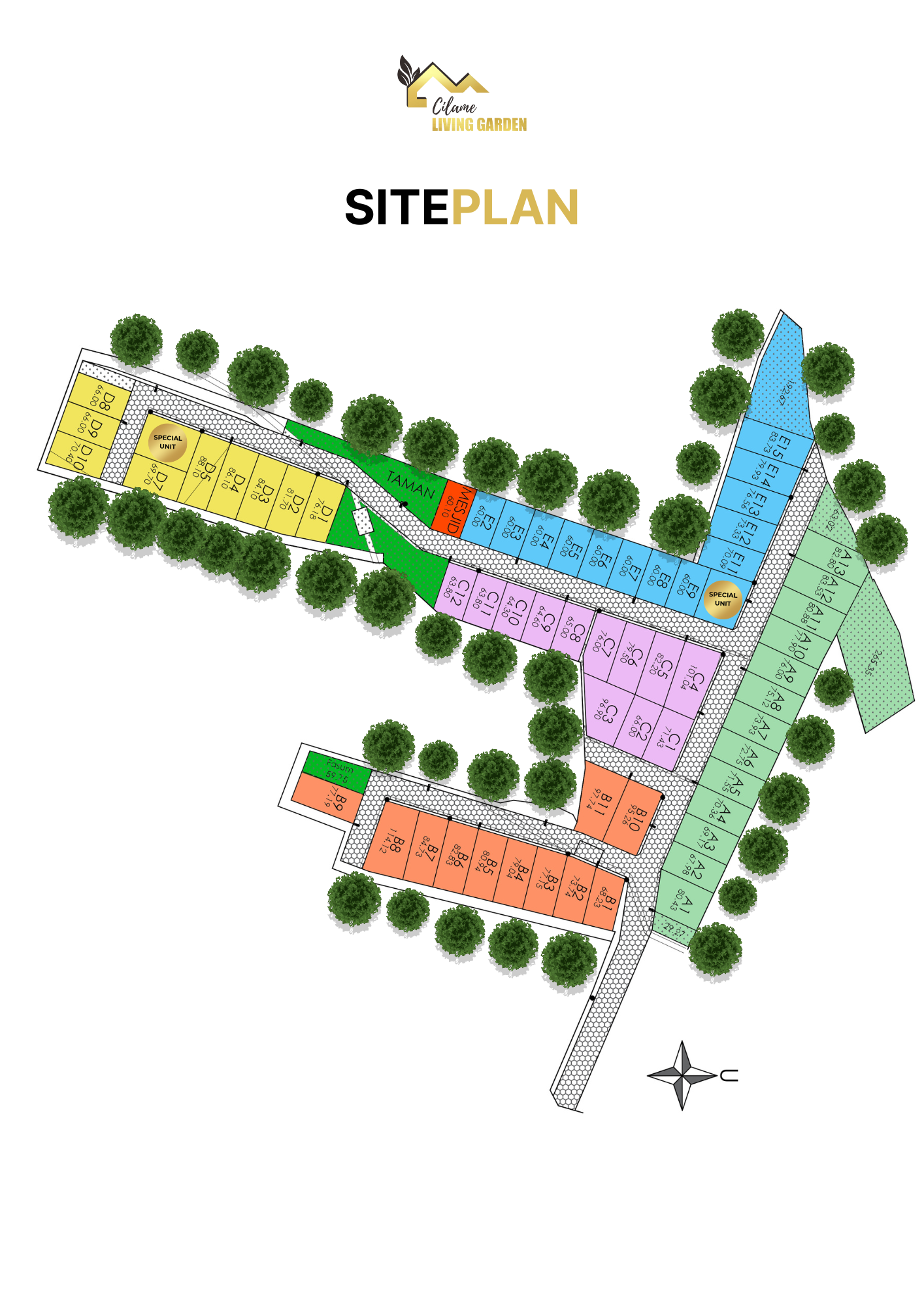 Site plan Cilame Living Garden — denah kawasan